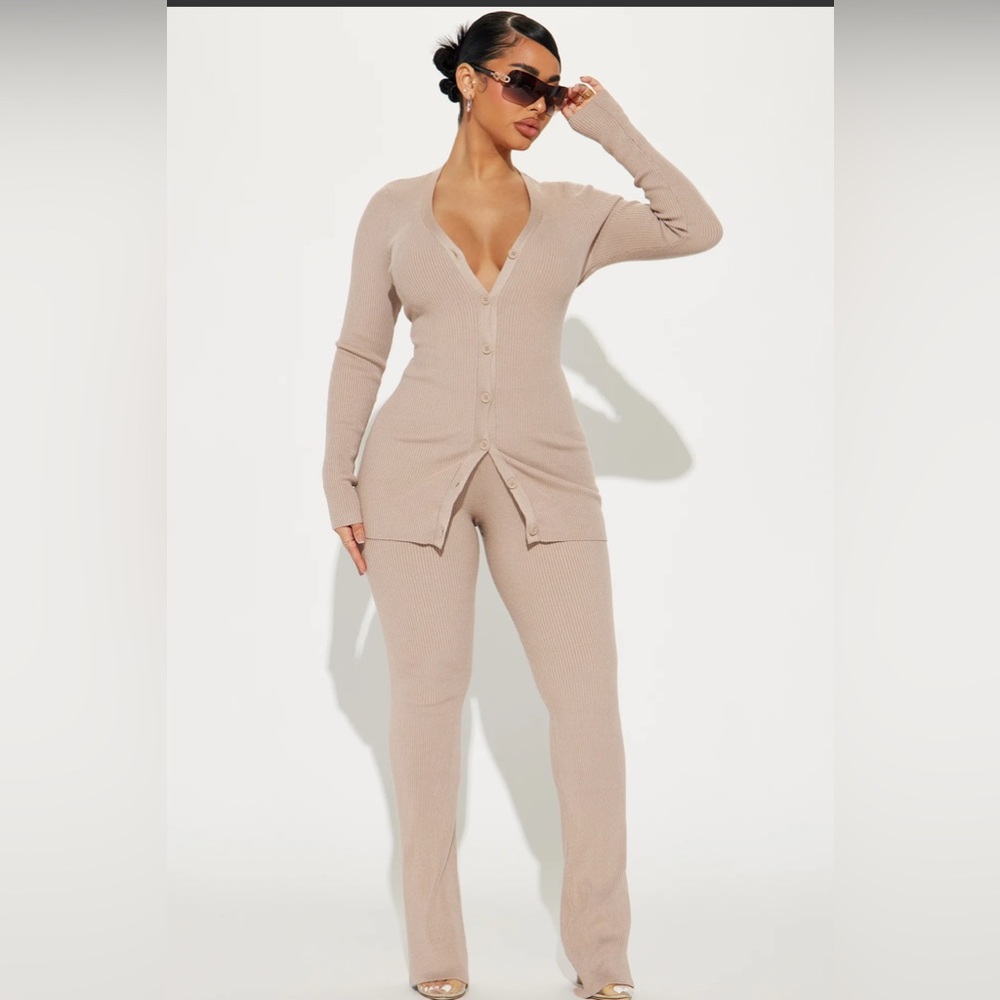 Ribbed Pant Set
